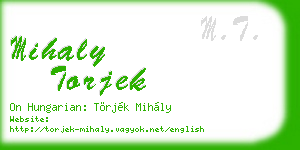 mihaly torjek business card